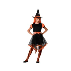 Disfraz niños bruja naranja para Halloween