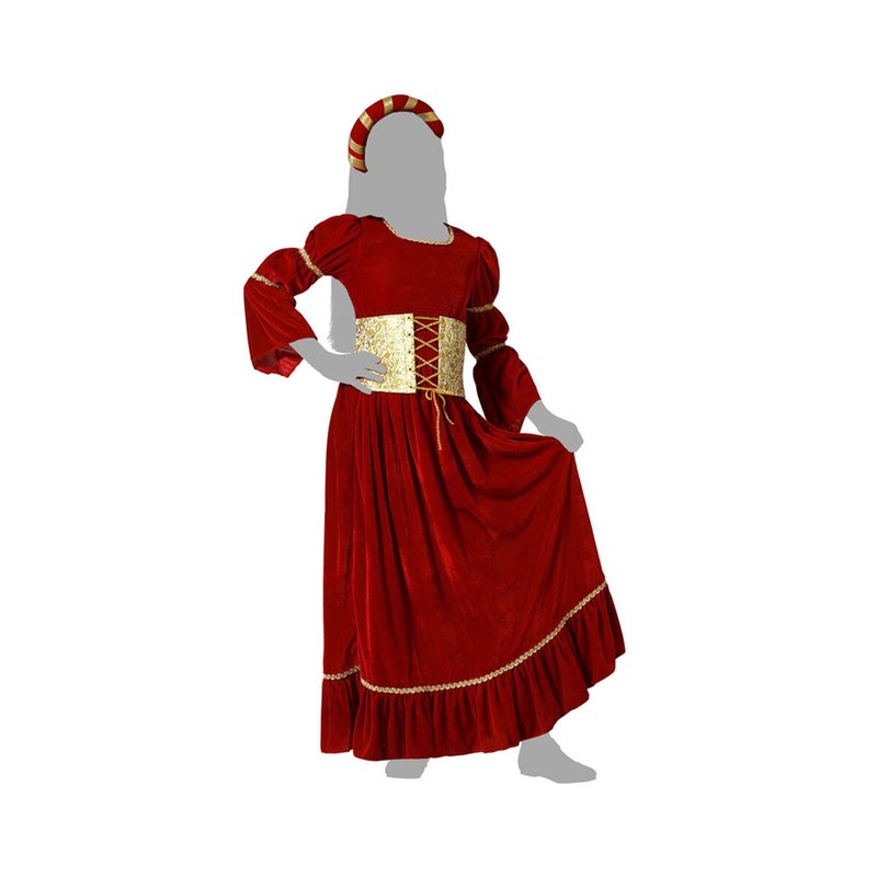 disfraz infantil de princesa medieval para carnaval