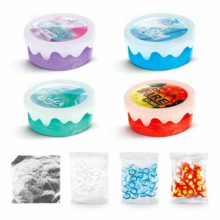 Detalle de los componentes del kit slime casero para niños