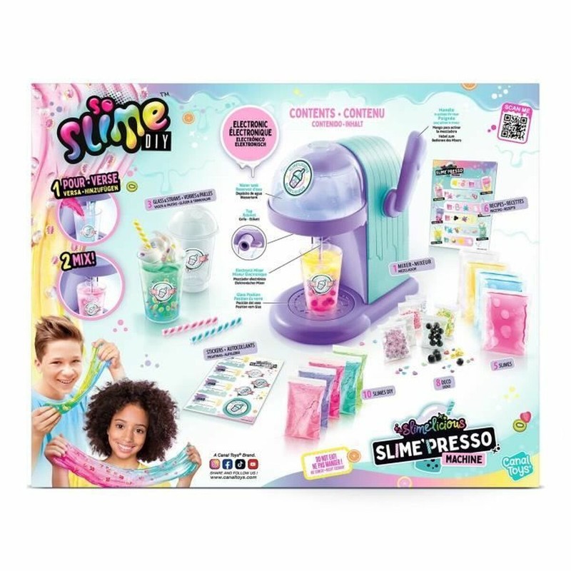 Envase del juego de manualidades Slimelicious en color púrpura