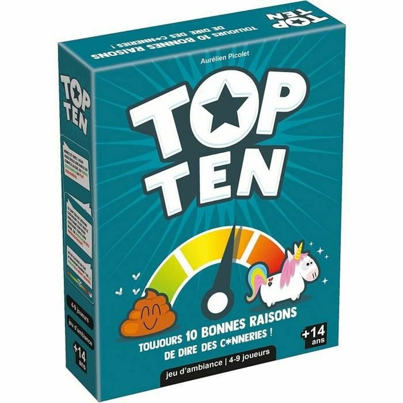 Juego de mesa Asmodee Top ten en francés para jugar en familia