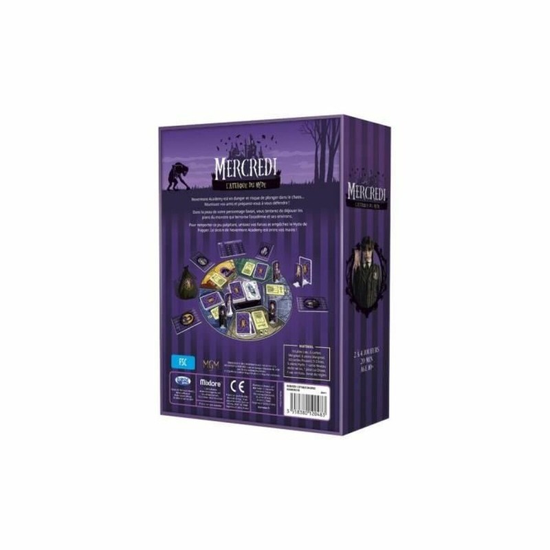 Componentes del juego de mesa Asmodee Wednesday