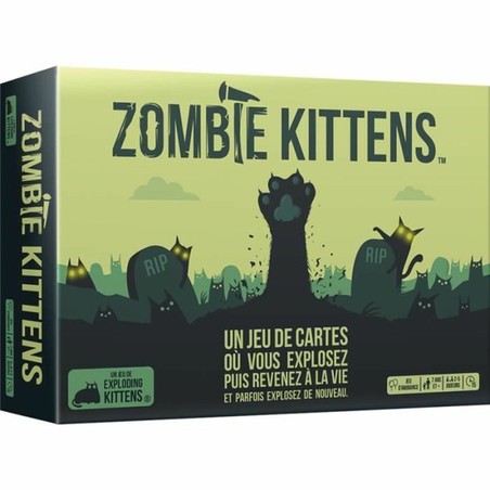 juego mesa zombie kittens asmodee cartas