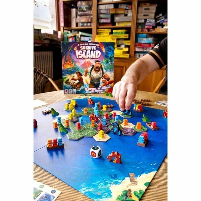 Componentes del juego de estrategia francés, listos para la partida.