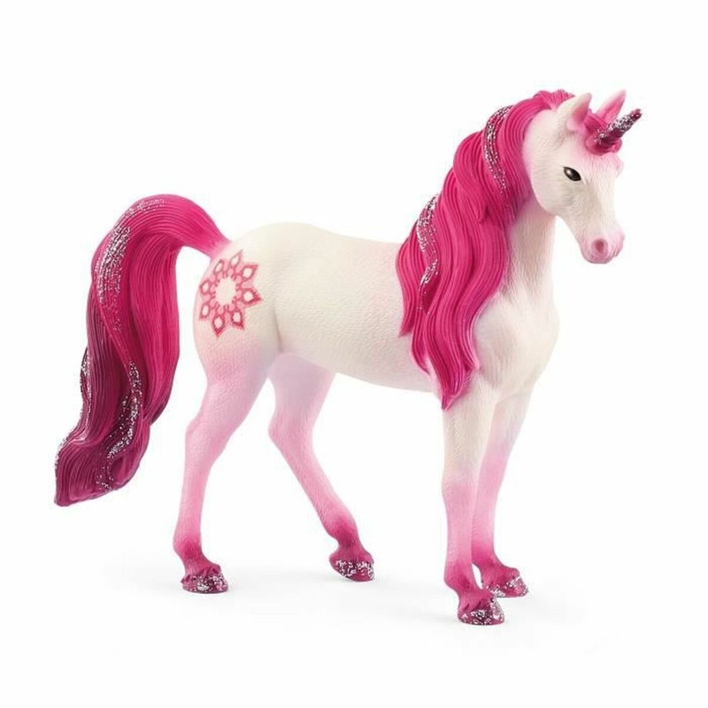 Unicornio Mandala Schleich articulado, figura coleccionable de fantasía para niños