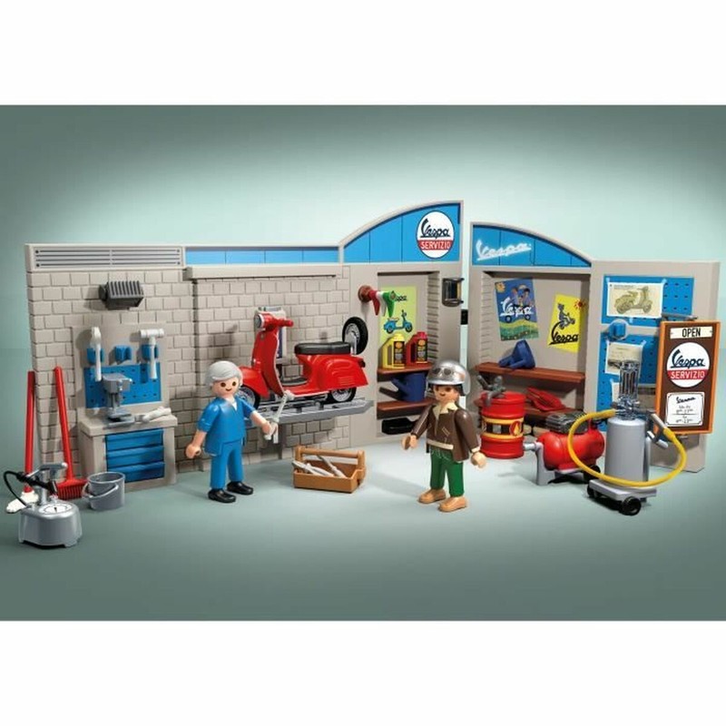 Playmobil ciudad vehículos: escena de taller