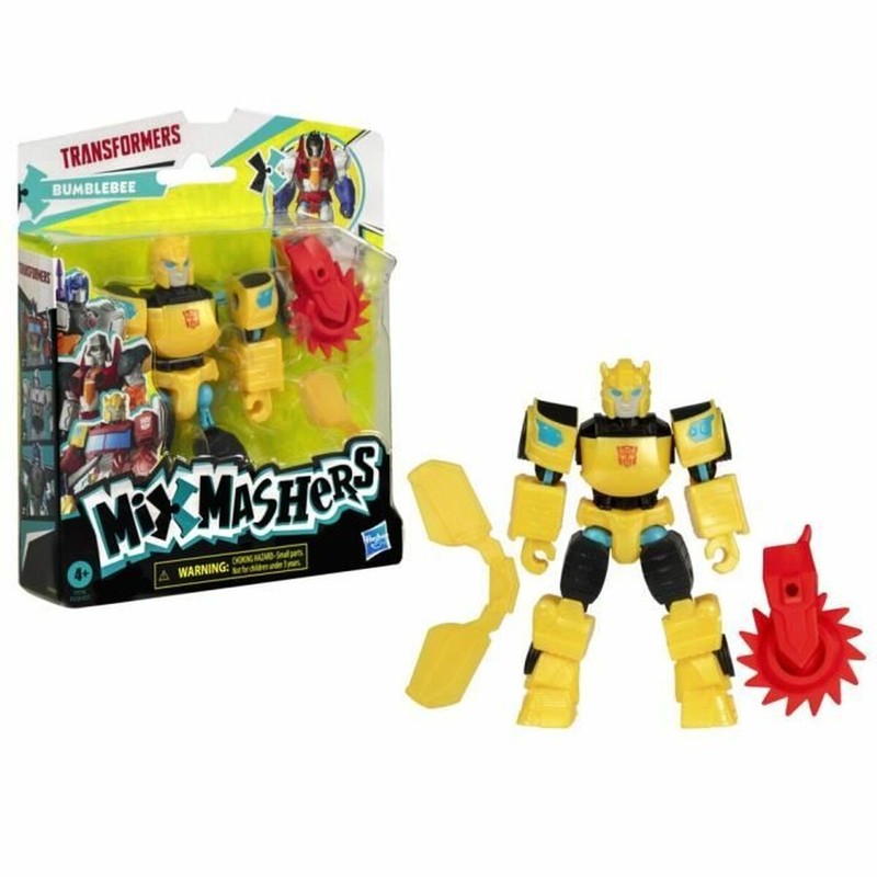 Figura de acción Bumblebee Hasbro en pose dinámica.