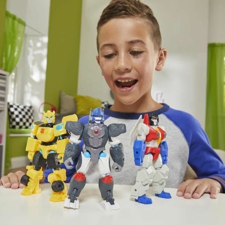 Figura articulada Transformers Bumblebee, mostrando su diseño robusto.