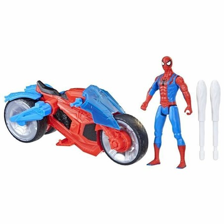Playset acción superhéroes Hasbro Epic Web Blast Cycle listo para la aventura