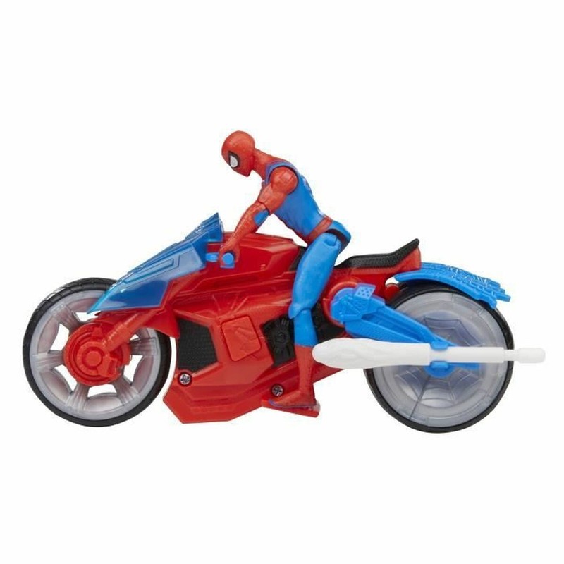 Playset Hasbro con moto de acción azul y detalles dinámicos