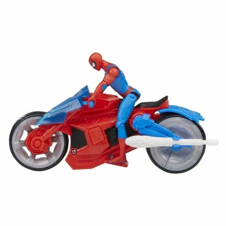 Playset Hasbro con moto de acción azul y detalles dinámicos