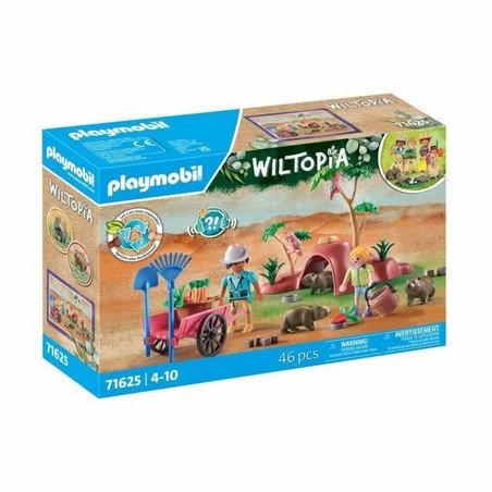 Juguete Playmobil animales: wombats en su hábitat