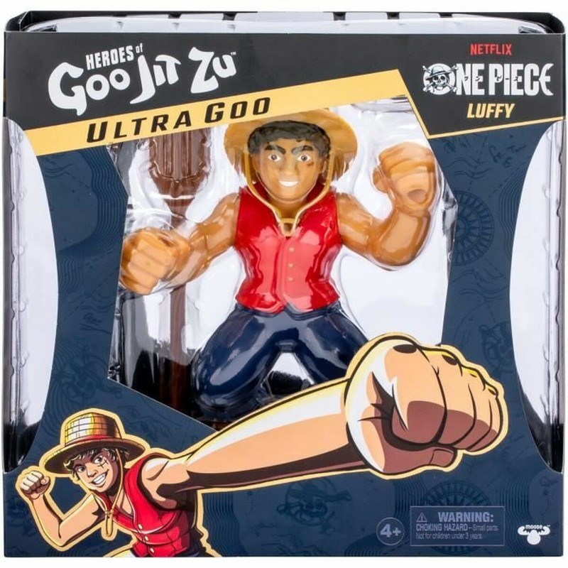 Goo Jit Zu Luffy Ultragoo estirándose, figura acción elástica Luffy