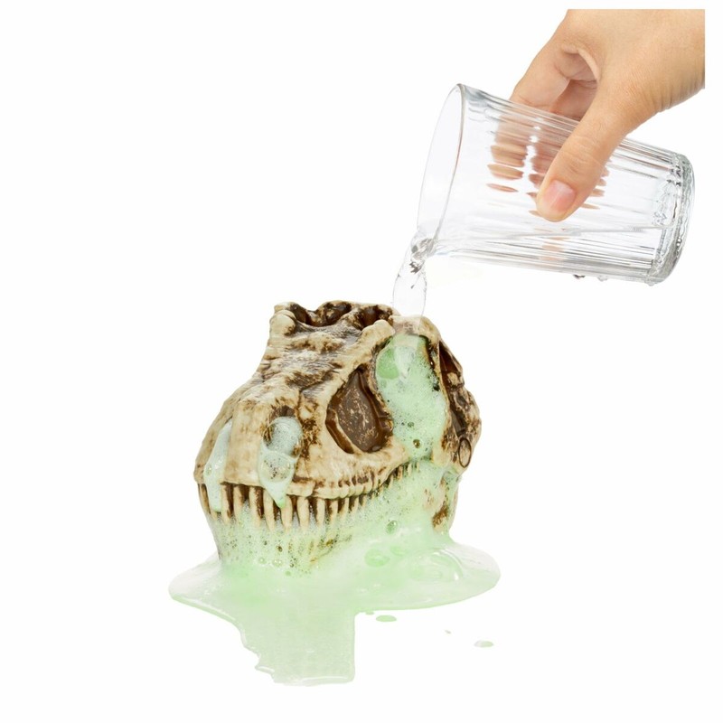 Detalle del slime y mini dinosaurios del juguete sorpresa GrossMos