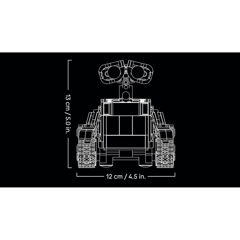 Piezas de plástico Lego WallE, duraderas y precisas para un montaje perfecto.