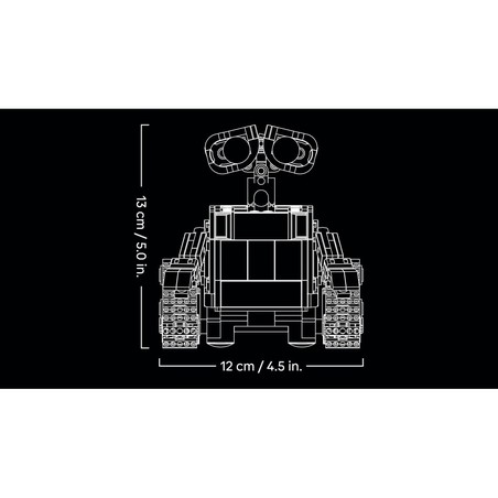 Piezas de plástico Lego WallE, duraderas y precisas para un montaje perfecto.