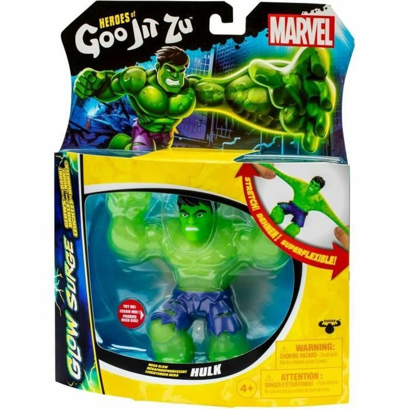 Juguete elástico Marvel Hulk en acción