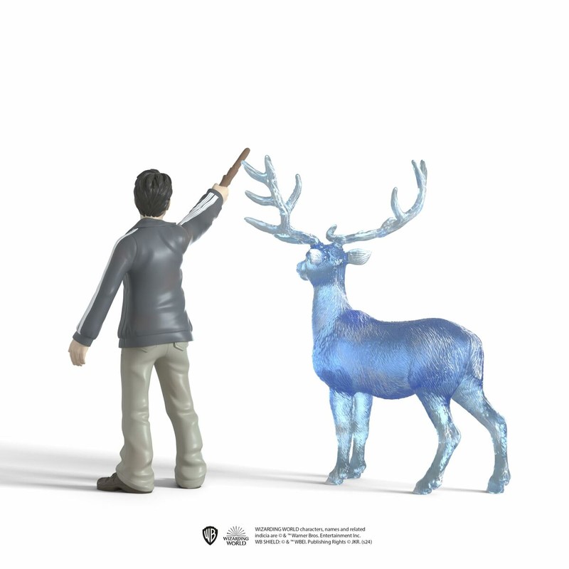 Muñeco Harry Potter Schleich mostrando su Patronus