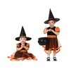 Disfraz para bebés bruja naranja, ideal para carnaval y fiestas temáticas
