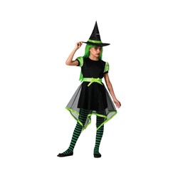 Disfraz para Niños Verde Bruja completo con sombrero