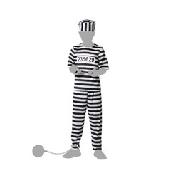 Disfraz niños preso multicolor para fiestas y carnaval