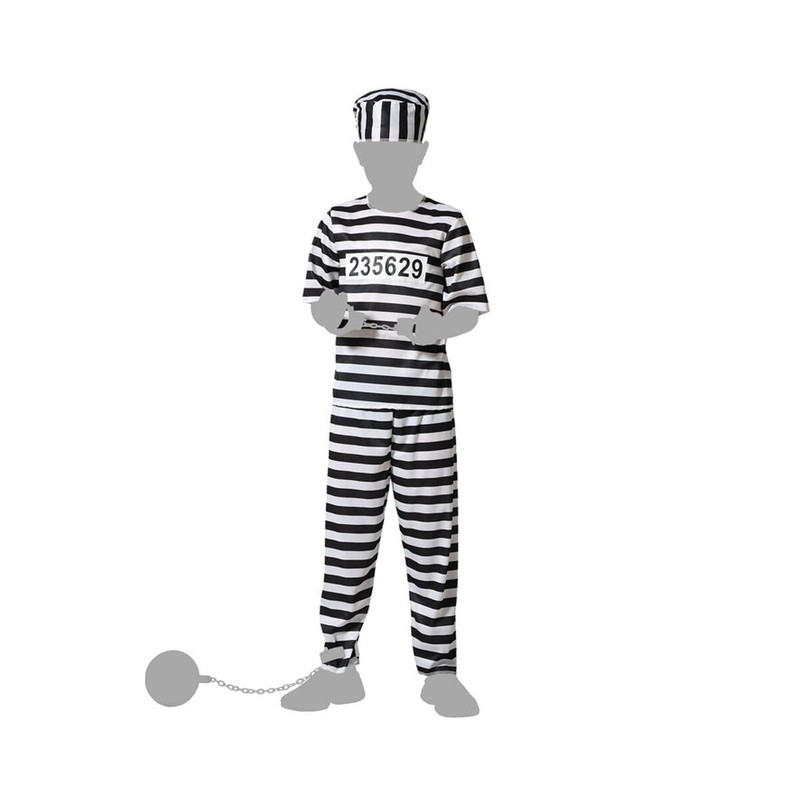 Disfraz niños preso multicolor para fiestas y carnaval