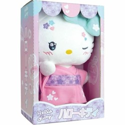 Peluche Hello Kitty Kimono Kawaii Rose Jemini de 22cm 2