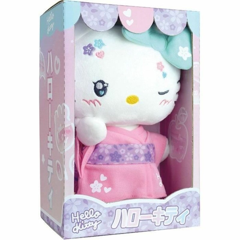Muñeco Hello Kitty coleccionable con kimono rosa