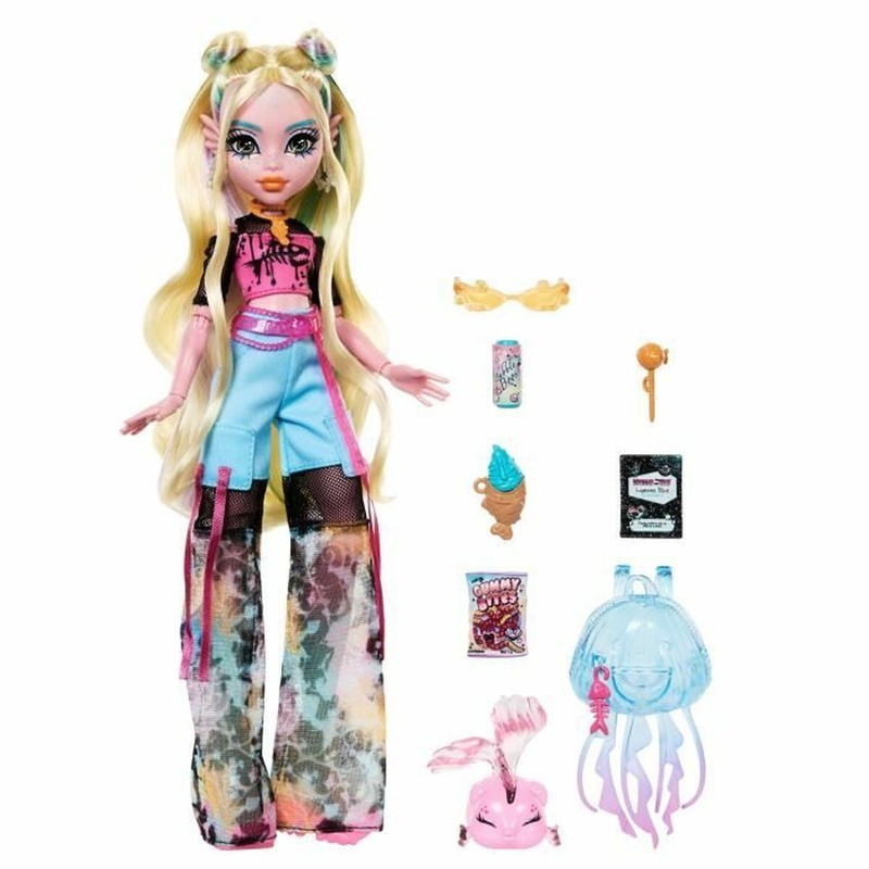 Muñeca Lagoona Blue articulada para niñas, juguete Monster High
