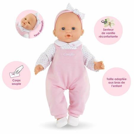 muñeca bebé rosa para niños 2 años