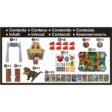 Componentes del juego de mesa infantil y familiar