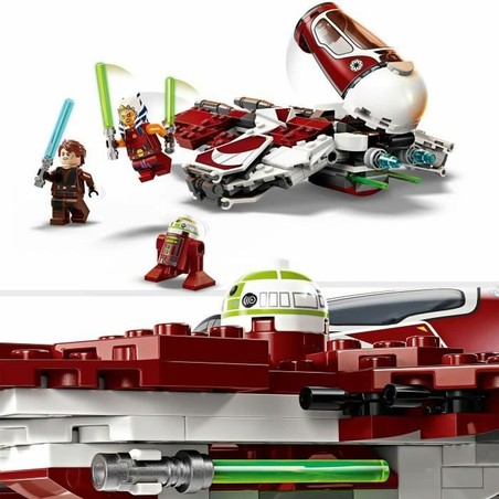 Esquema de la nave espacial Lego para construir Interceptor Jedi y sus piezas