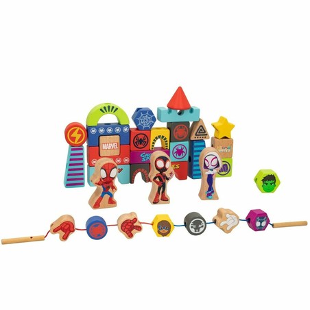 Juguetes construcción niños Spidey armando figuras