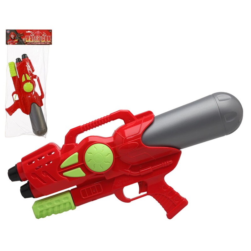 Pistola de Agua para Niños Roja en Acción