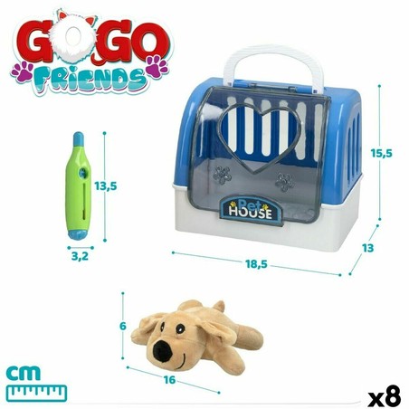 Set de 8 peluches GoGo Friends con diseños variados para niños +2 años