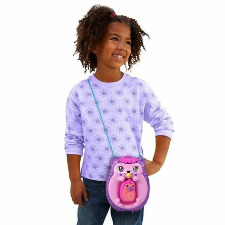 Cofre Polly Pocket con figura de erizo y bebé para el juego