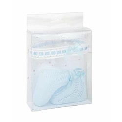Ropa para muñecas Arias: set de zapatos azules y cinta para el pelo