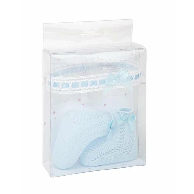 Ropa para muñecas Arias: set de zapatos azules y cinta para el pelo