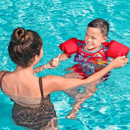 Manguitos natación infantiles Bestway rojos para seguridad en el agua