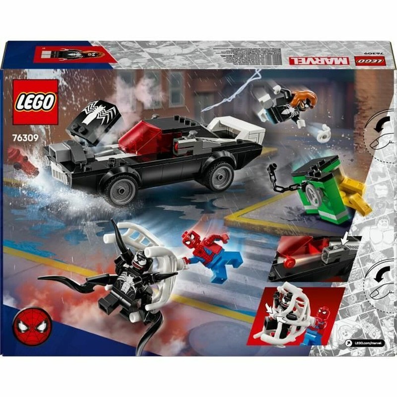 Bloques construcción infantiles LEGO Marvel con figuras de Spider-Man y Venom