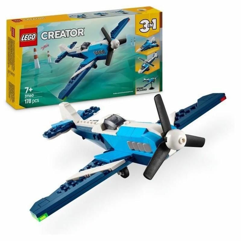 Juguetes construcción niños LEGO Creator 31160 Avión de Carreras