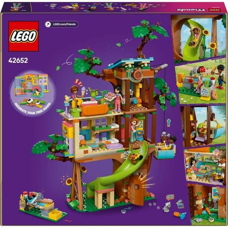 Niñas construyendo la LEGO Friends cabaña, estimulando la creatividad