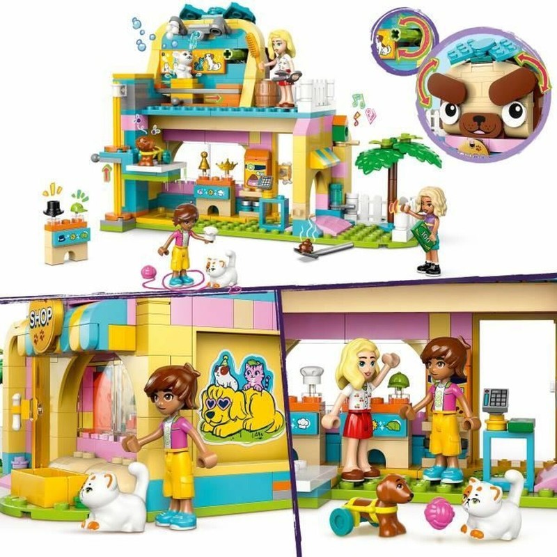 Escenario de tienda de mascotas LEGO Friends con figuras