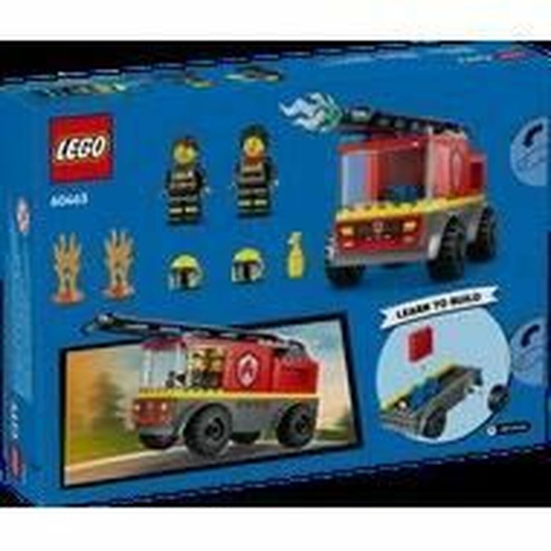 Bloques construcción infantiles LEGO Camión Bomberos en acción