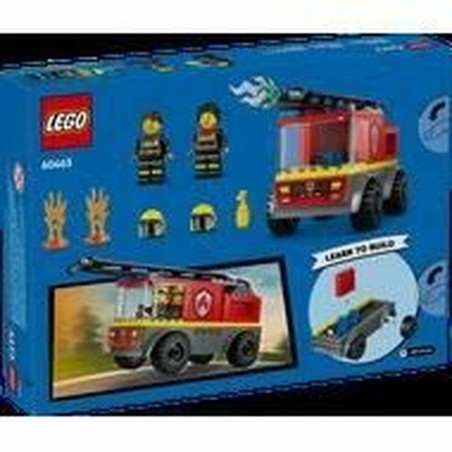 Bloques construcción infantiles LEGO Camión Bomberos en acción