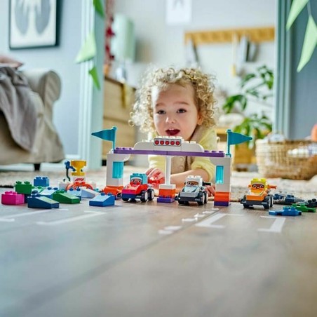Set construcción educativo LEGO DUPLO coches de carreras