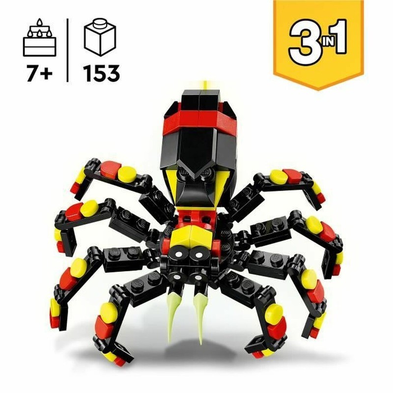 Detalle araña sorprendente LEGO Creator 31159 con batería
