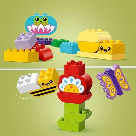 Construcción niños 3 años jugando con piezas grandes Lego