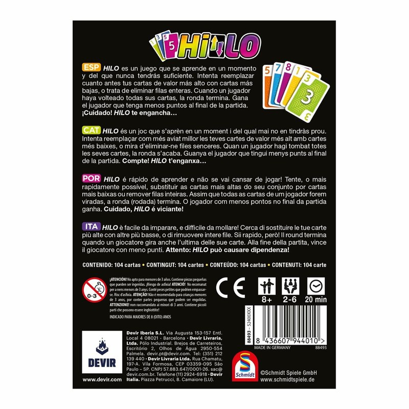 Juego de cartas educativo para la familia Devir