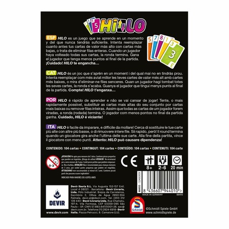 Juego de cartas educativo para la familia Devir